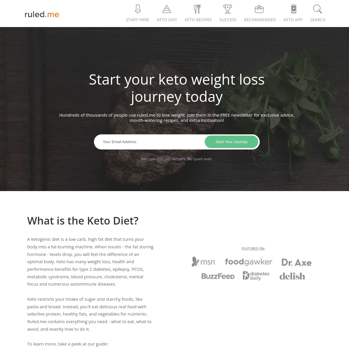 Ruled.me website preview